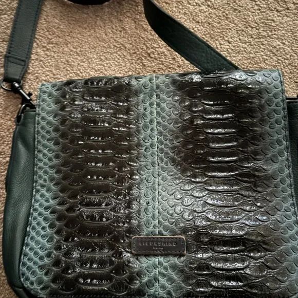Liebeskind python-embossed leather crossbody bag.